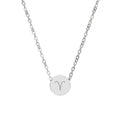 Aries Zodiac Mini Circle Necklace – Engraved Pendant