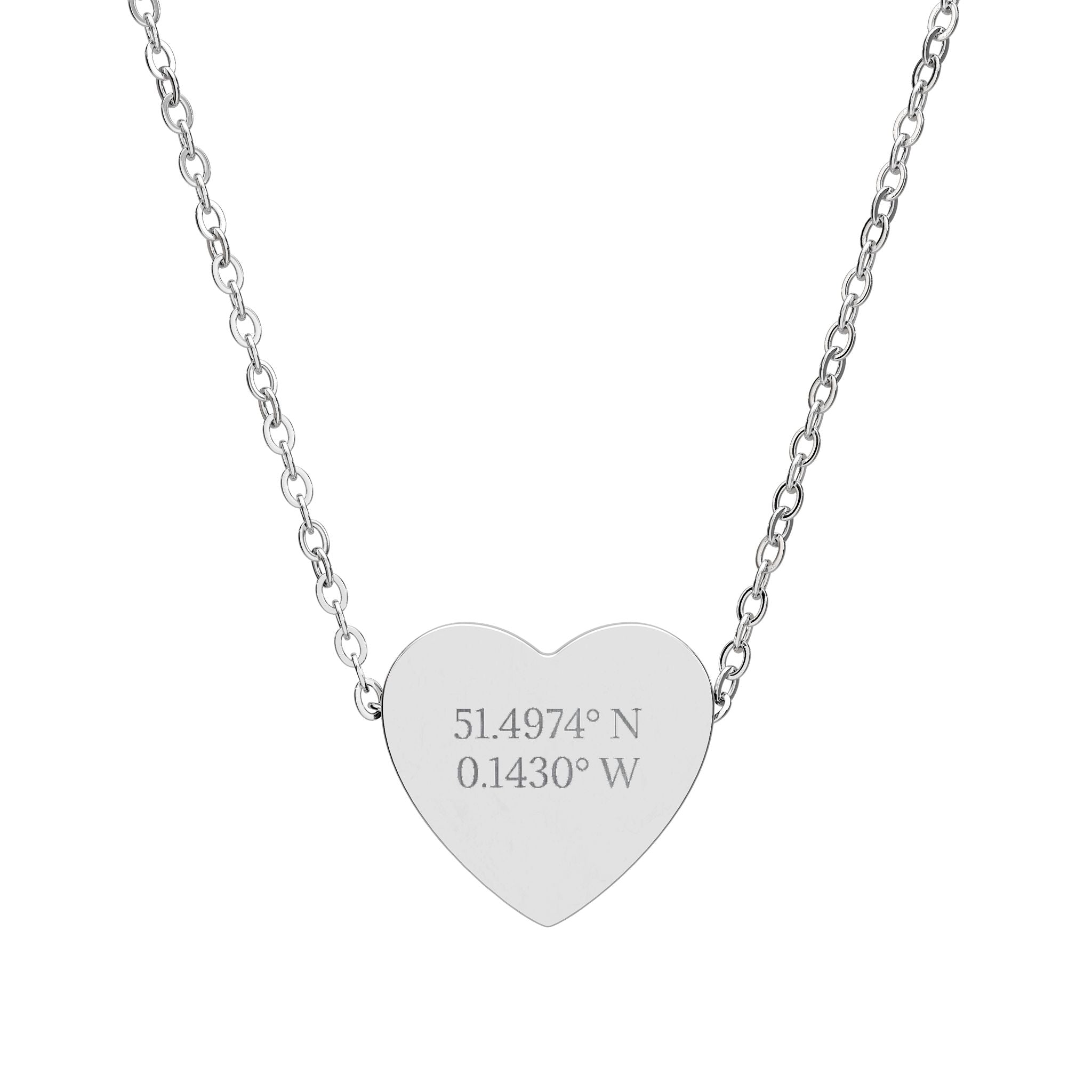 Heart Necklace — Personalized Coordinates