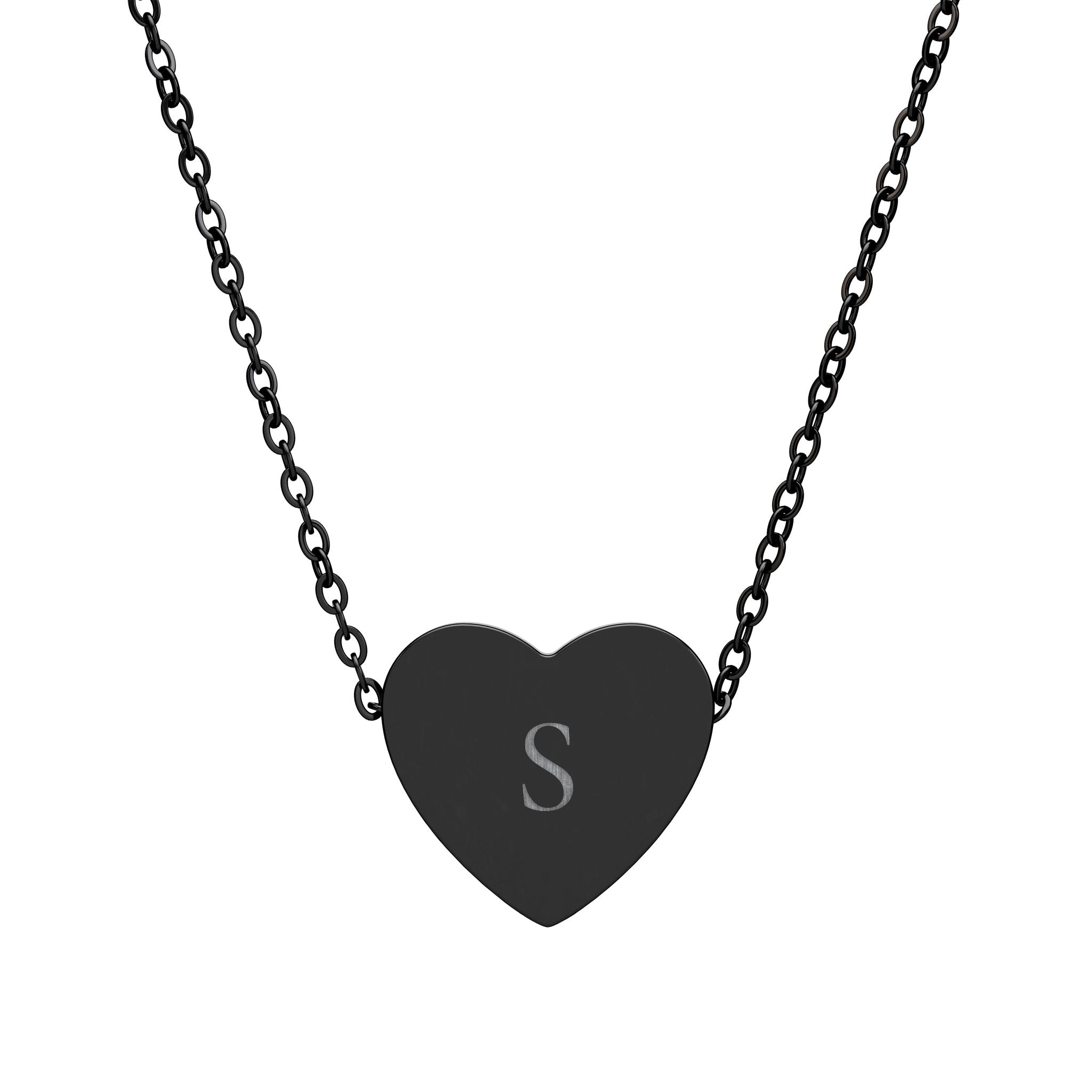 Initial Heart Pendant Necklace