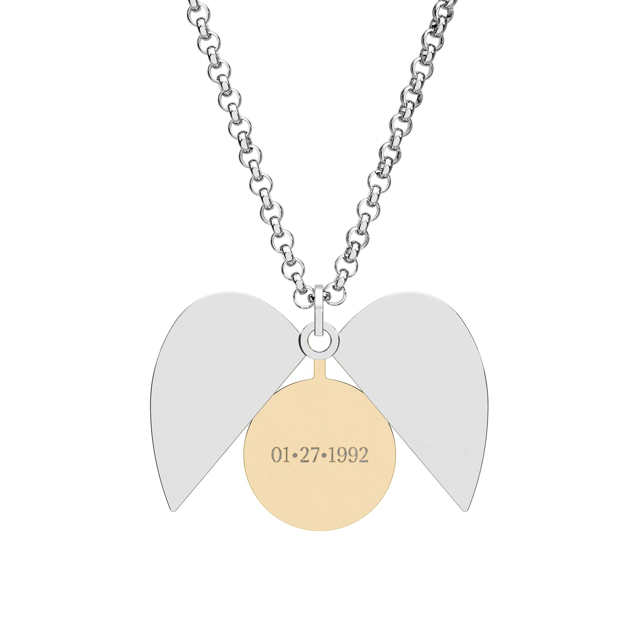 Hidden Message Heart Necklace – Personalized Secret Date Pendant