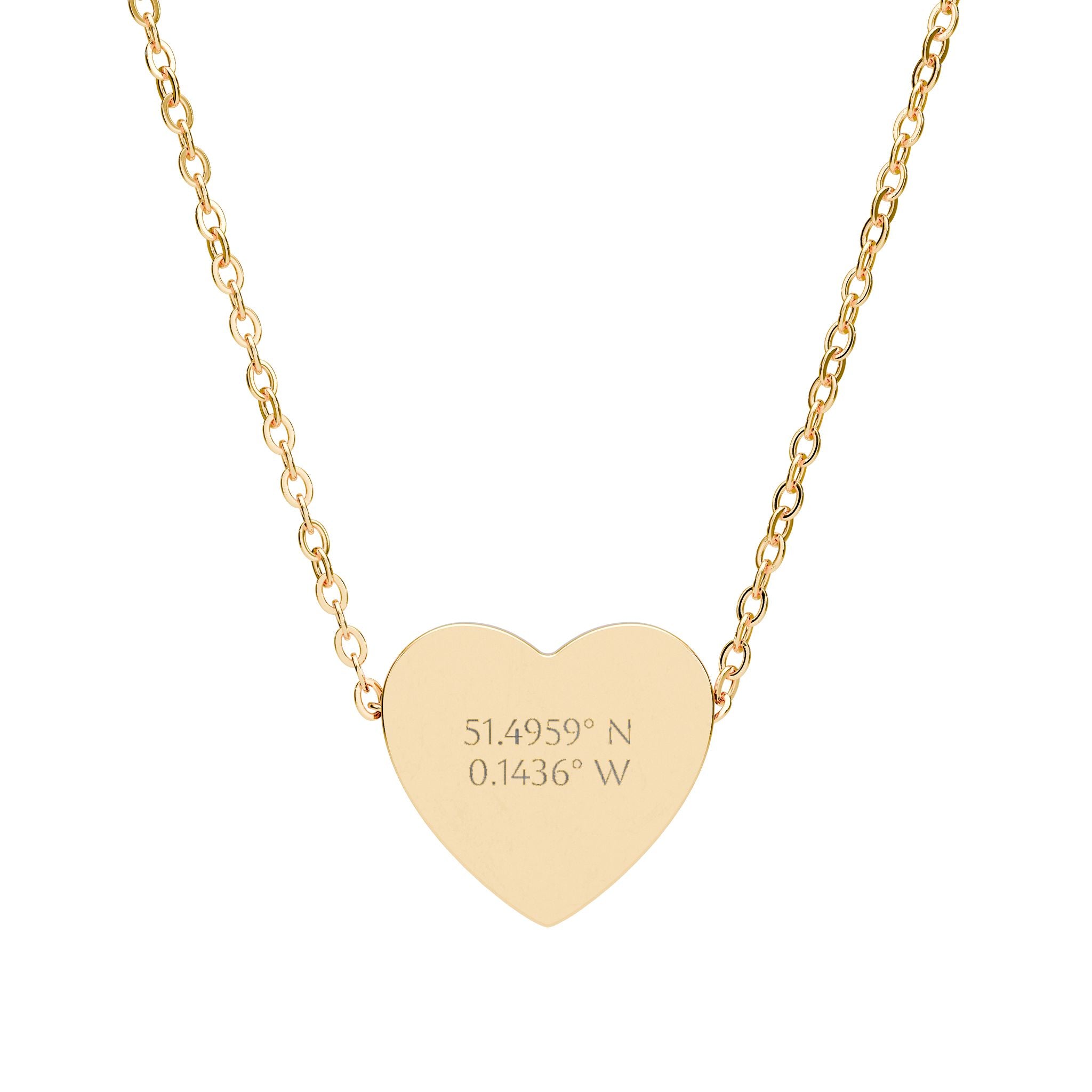 Coordinates Heart Necklace