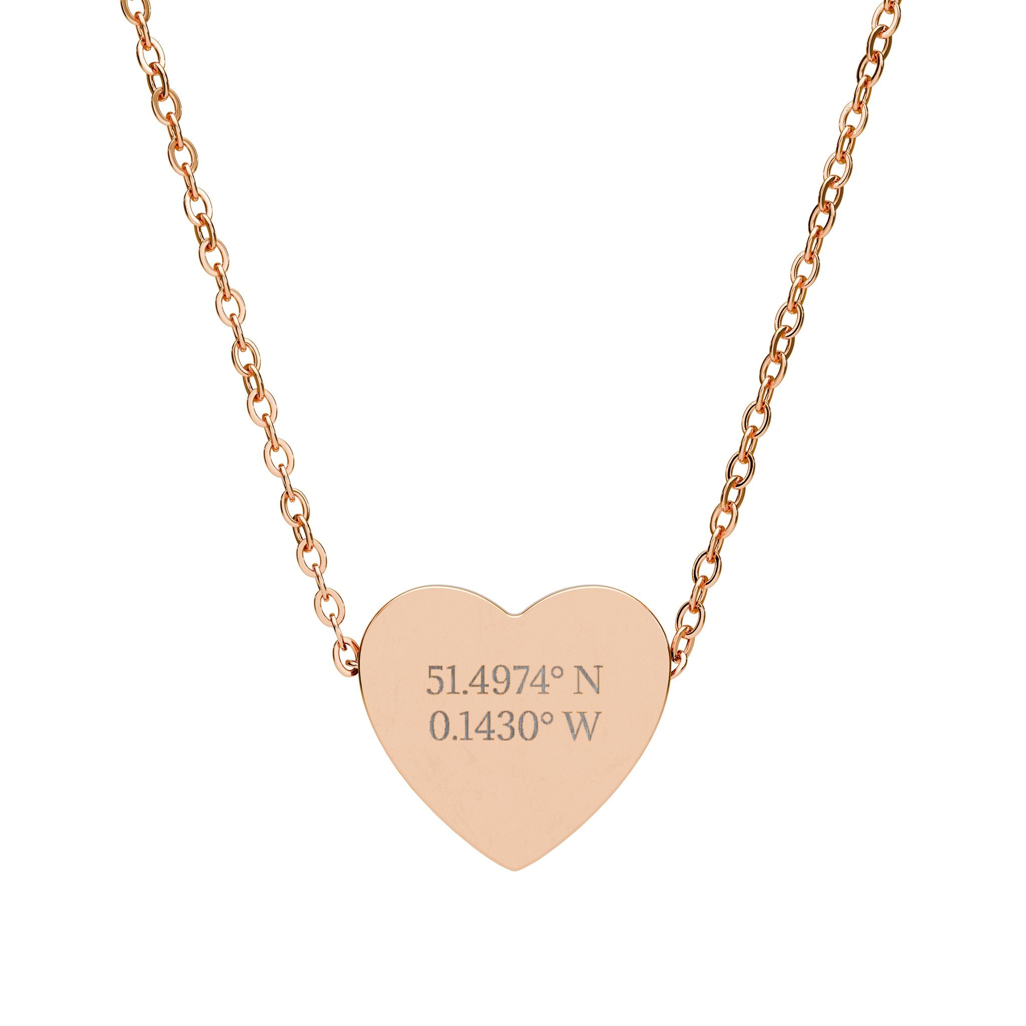 Heart Necklace — Personalized Coordinates