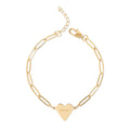 Roman Numeral Paperclip Heart Bracelet