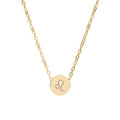 Leo Zodiac Mini Circle Necklace – Engraved Pendant