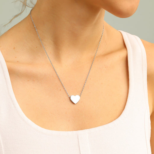 Initial Heart Pendant Necklace