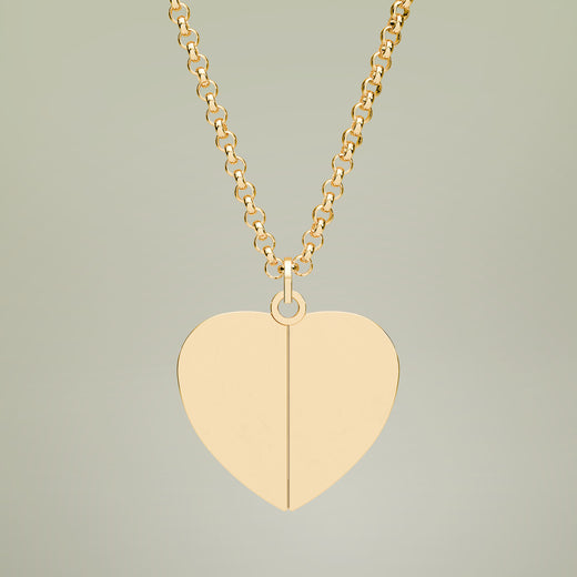 Hidden Message Heart Necklace – Personalized Secret Date Pendant