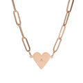 Initial Paperclip Heart Necklace