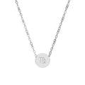 Virgo Zodiac Mini Circle Necklace – Engraved Pendant