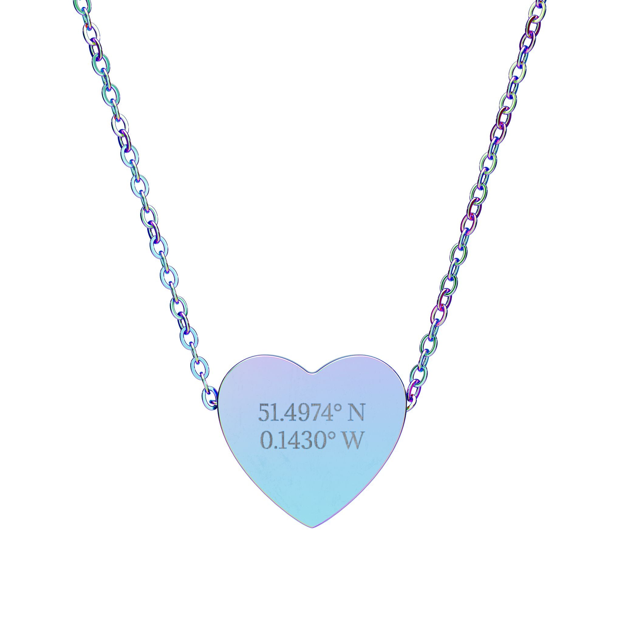 Heart Necklace — Personalized Coordinates